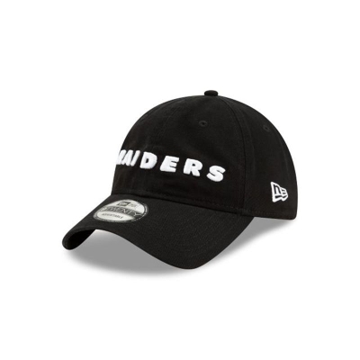 Black Las Vegas Raiders Hat - New Era NFL Core Classic 9TWENTY Adjustable Caps USA2186953